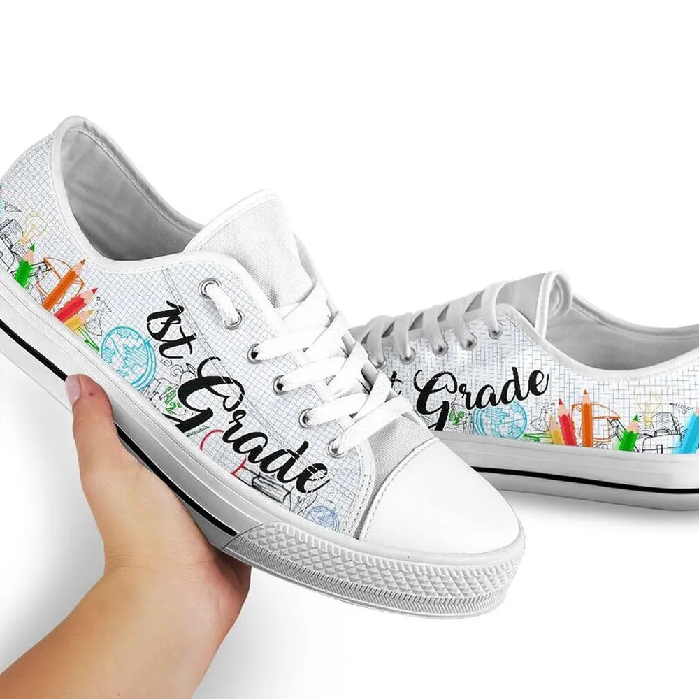 1St Grade Pencil Low Top Shoes, Teacher Shoes, Low Top Sneakers