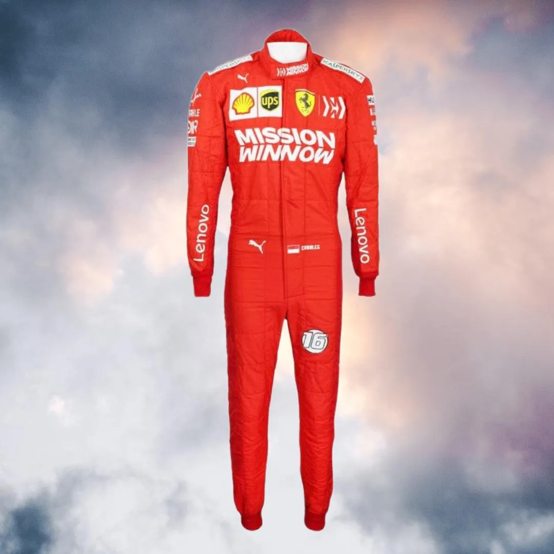 2019 Charles Leclerc Race Mission Winnow Scuderia Ferrari F1 Suit