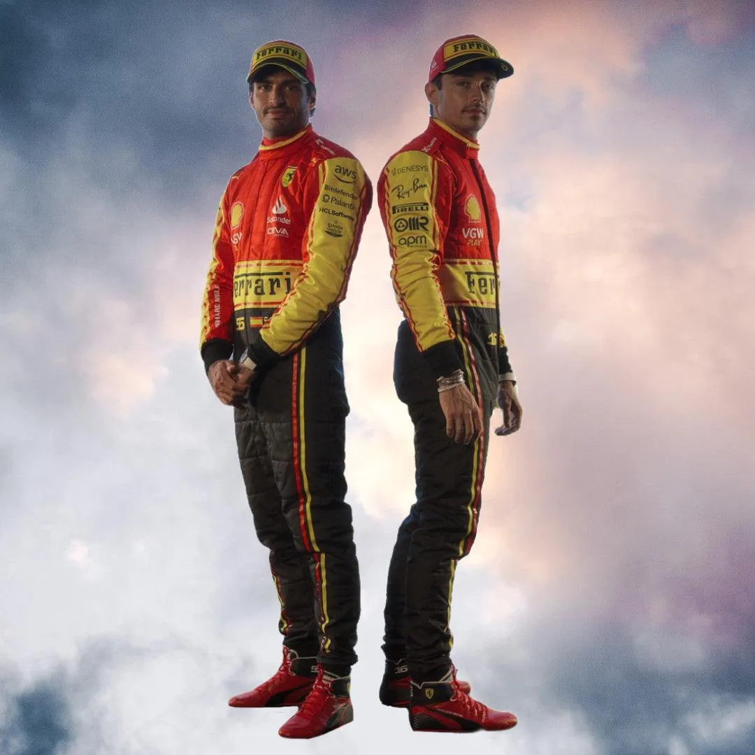 2023 Charles Leclerc Carlos Sainz Scuderia Ferrari Suit Monza F1