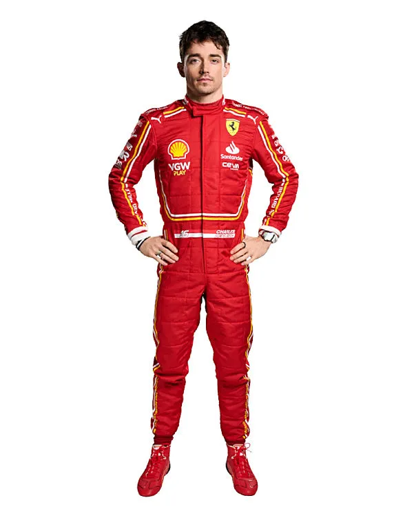 2024 Charles Leclerc Ferrari F1 Race Suit REPLICA