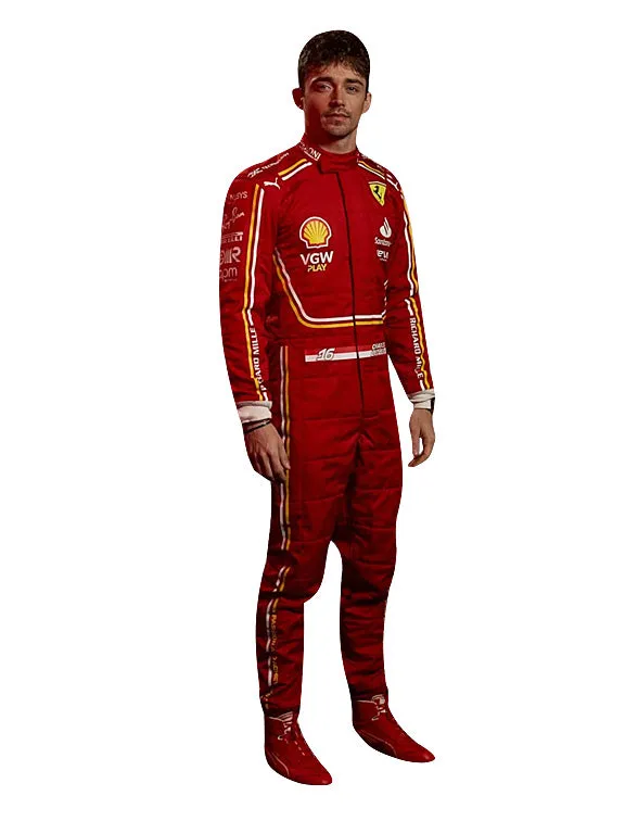 2024 Charles Leclerc Ferrari F1 Race Suit REPLICA