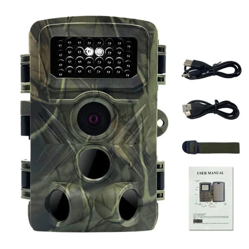 36MP 1080P Night Vision Hunting Trail Camera with 120° Lens