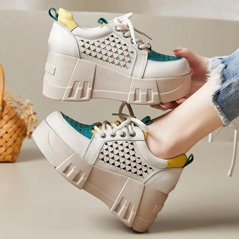 6825 - Women's Casual Shoes - Chunky Platform Wedges Heel