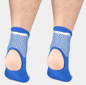 A Pair Sports Ankle Support Compression Ankle Socks Outdoor Basketball Football Mountaineering Protective Gear, Size: M(Colorful Blue)