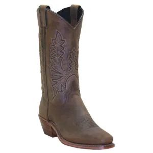 Abilene Ladies 11” Olive Brown Cowhide Square Toe Boot 9011