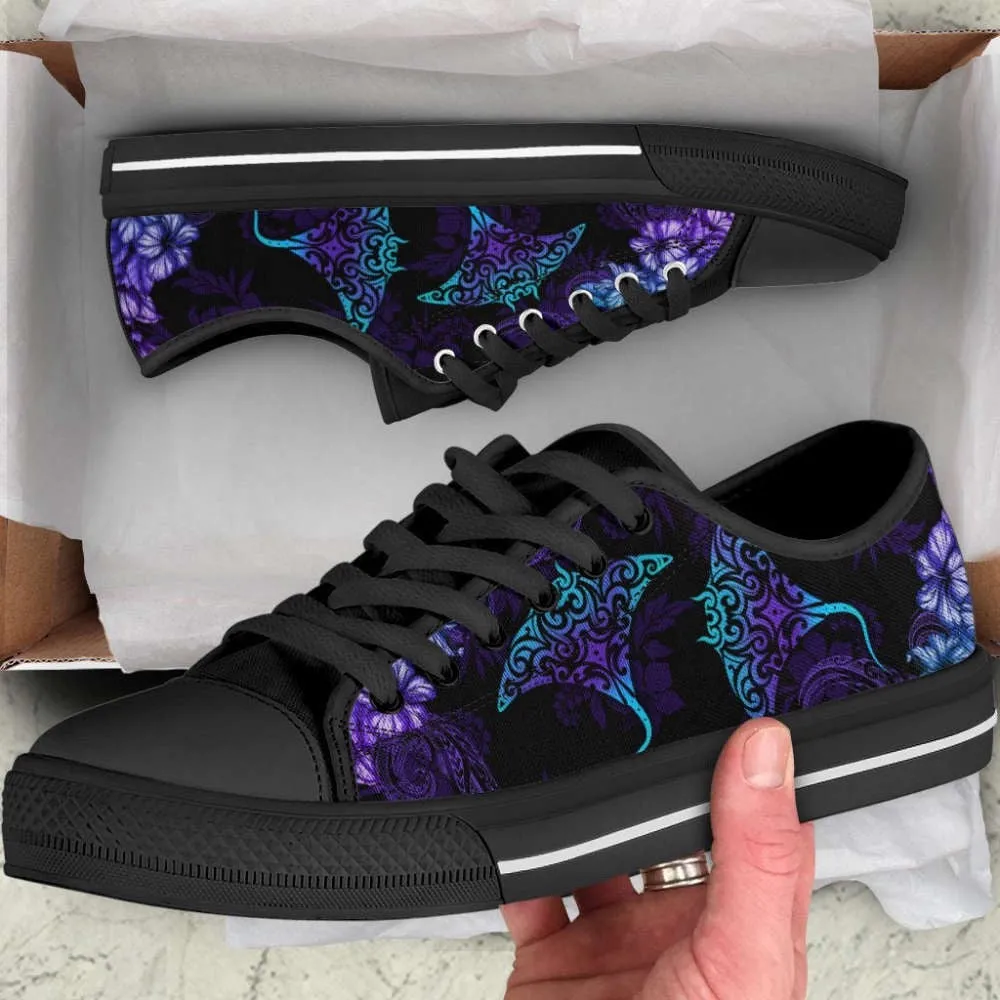 Aboriginal Shoes Beautiful Ray Hibiscus Hawaii Low Top Shoes, Low Top Sneaker, Low Top Canvas Shoes