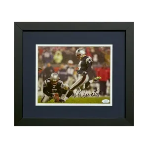 Adam Vinatieri Signed New England Patriots Framed 8x10 Photo