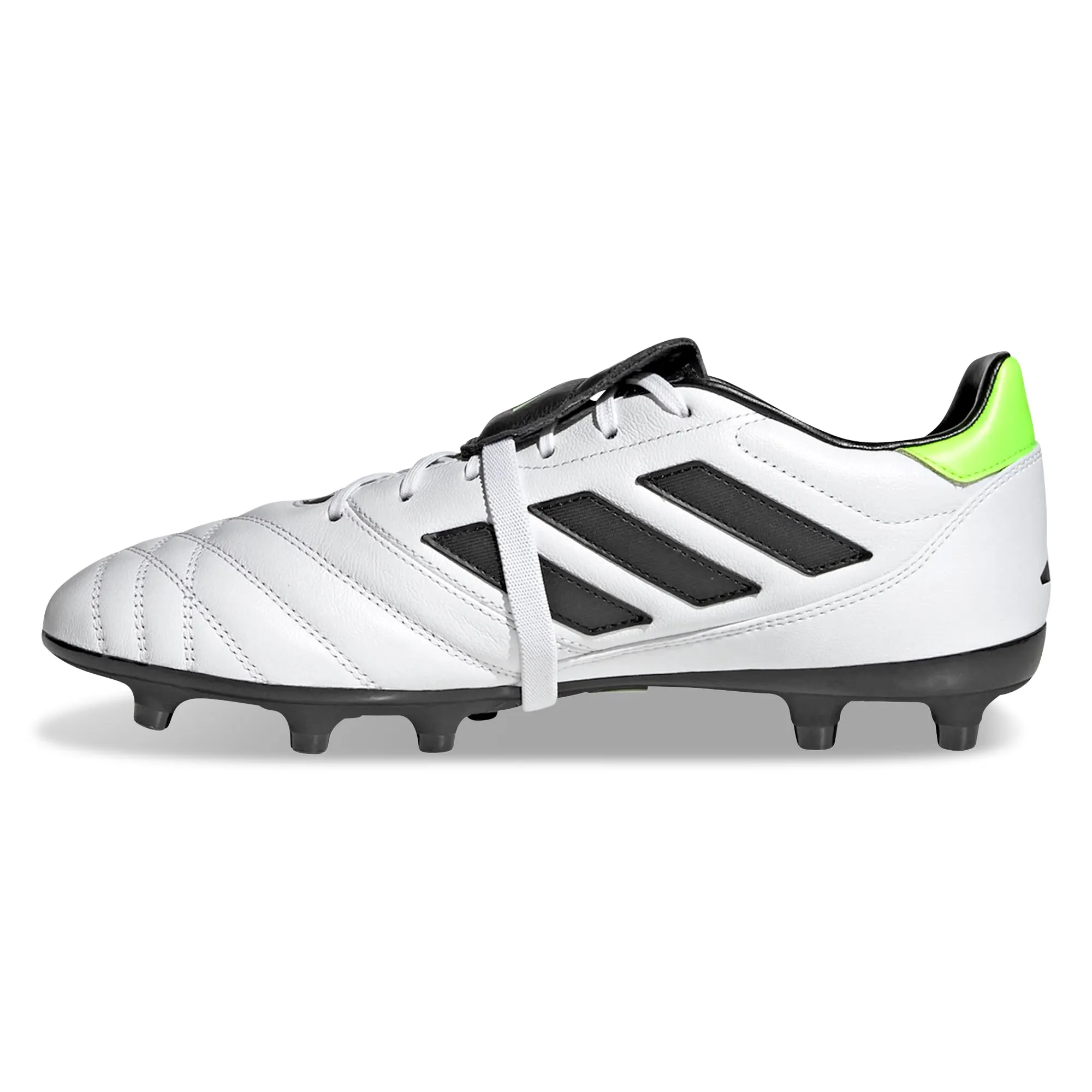 adidas Copa Gloro Firm Ground Soccer Cleats (White/Core Black/Lucid Lemon)