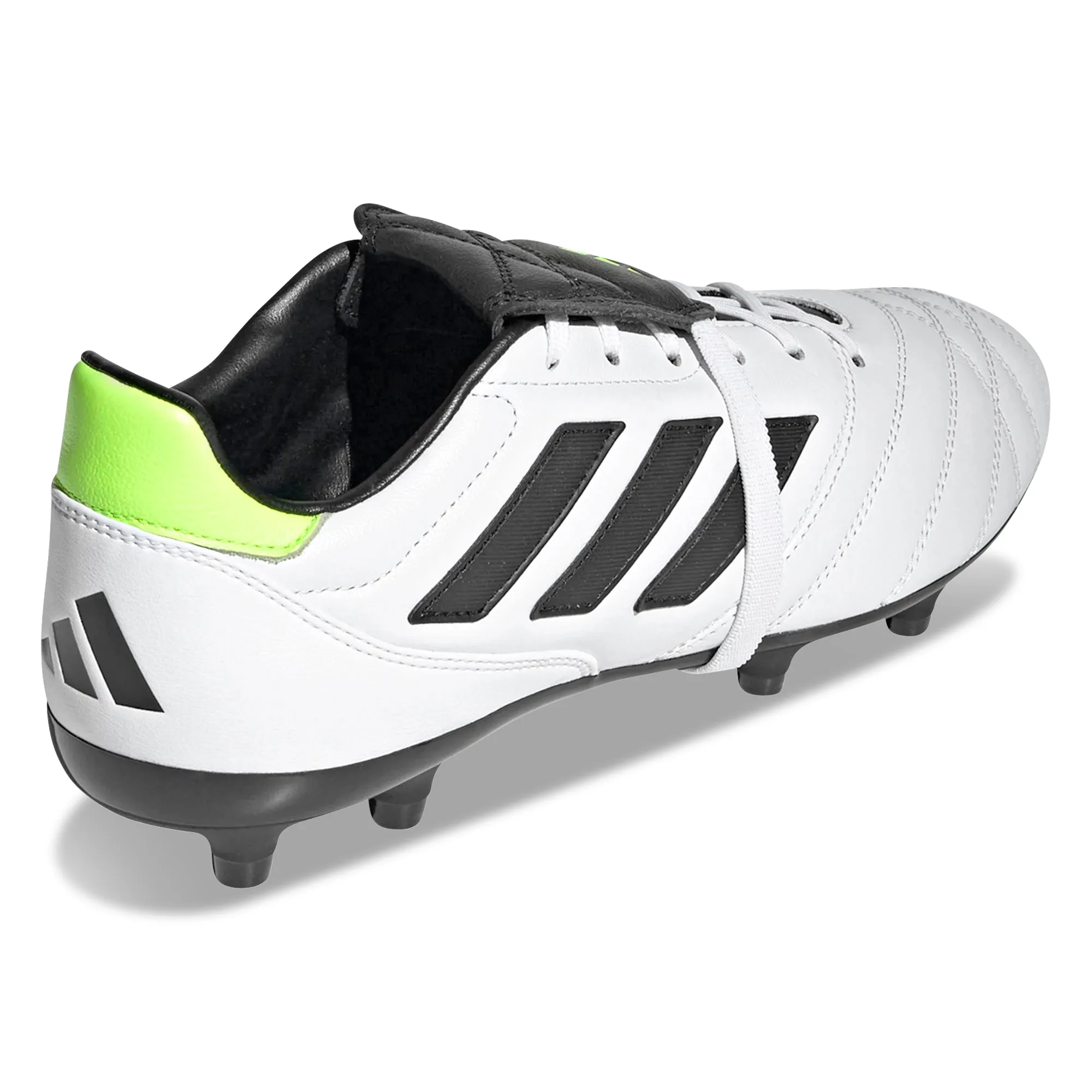 adidas Copa Gloro Firm Ground Soccer Cleats (White/Core Black/Lucid Lemon)