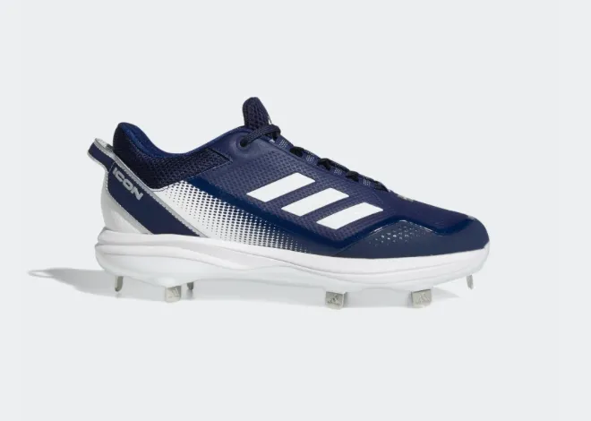 ADIDAS Icon 7 Metal Cleats - Navy White