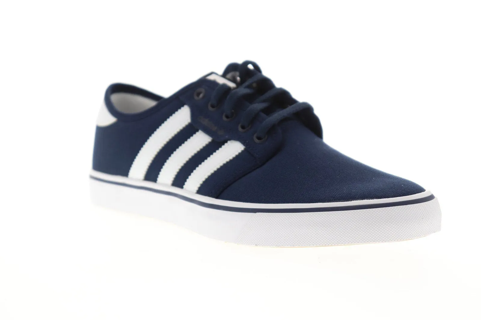 Adidas Seeley AQ8530 Mens Blue Canvas Casual Low Top Lifestyle Sneakers Shoes