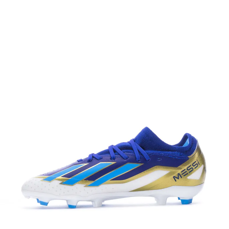 adidas X Crazyfast Messi League Firm Ground Junior Soccer Cleats ID0714 Lucid Blue/Blue Burst/Cloud White