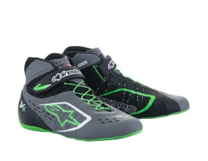 ALPINESTARS 2712123_1116_12,5 Karting shoes TECH-1 KX V2, black/dark grey/green fluo, Size 46