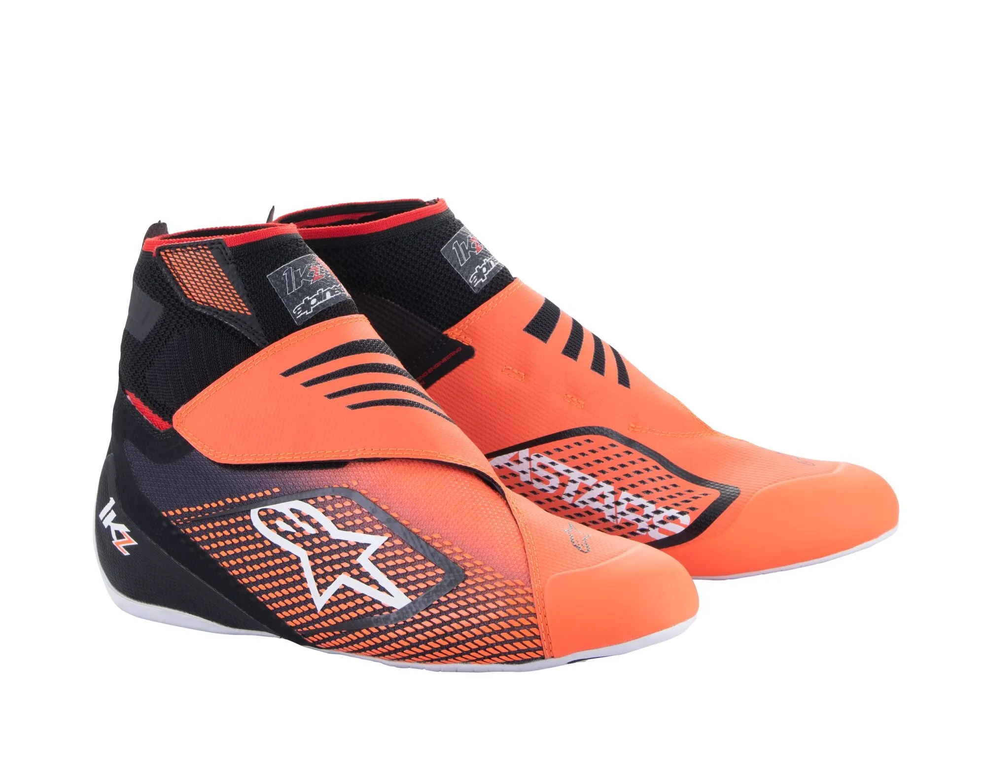 ALPINESTARS 2713023_156_10 Karting shoes TECH-1 KZ V2, black/orange fluo, Size 43