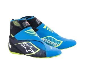 ALPINESTARS 2713023_1795_11 Karting shoes TECH-1 KZ V2, black/enamel blue/yellow fluo, Size 44