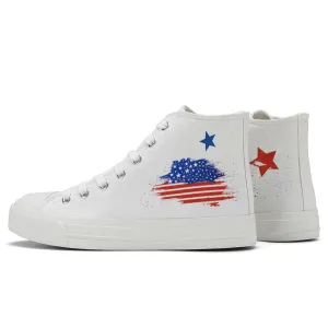 American Flag High Top Canvas Shoes