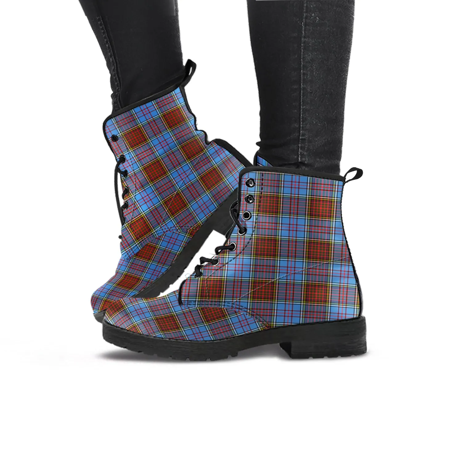 Anderson Modern Tartan Leather Boots