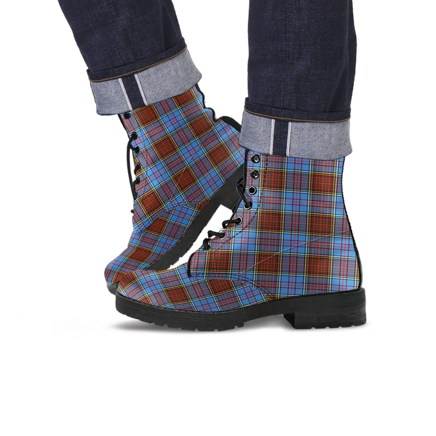 Anderson Modern Tartan Leather Boots