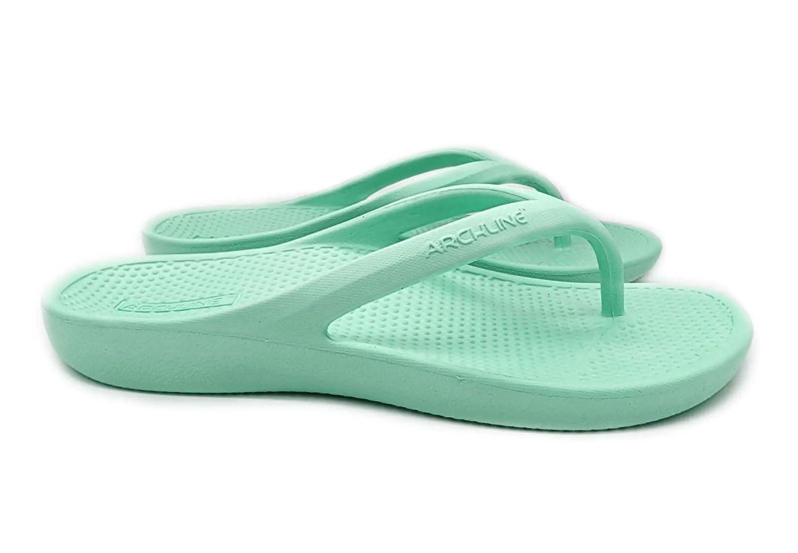 Archline Orthotic Foam Thongs Arch Support Flip Flops - Mint Green