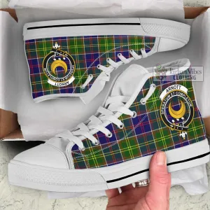 Arnott Tartan High Top Shoes with Family Crest