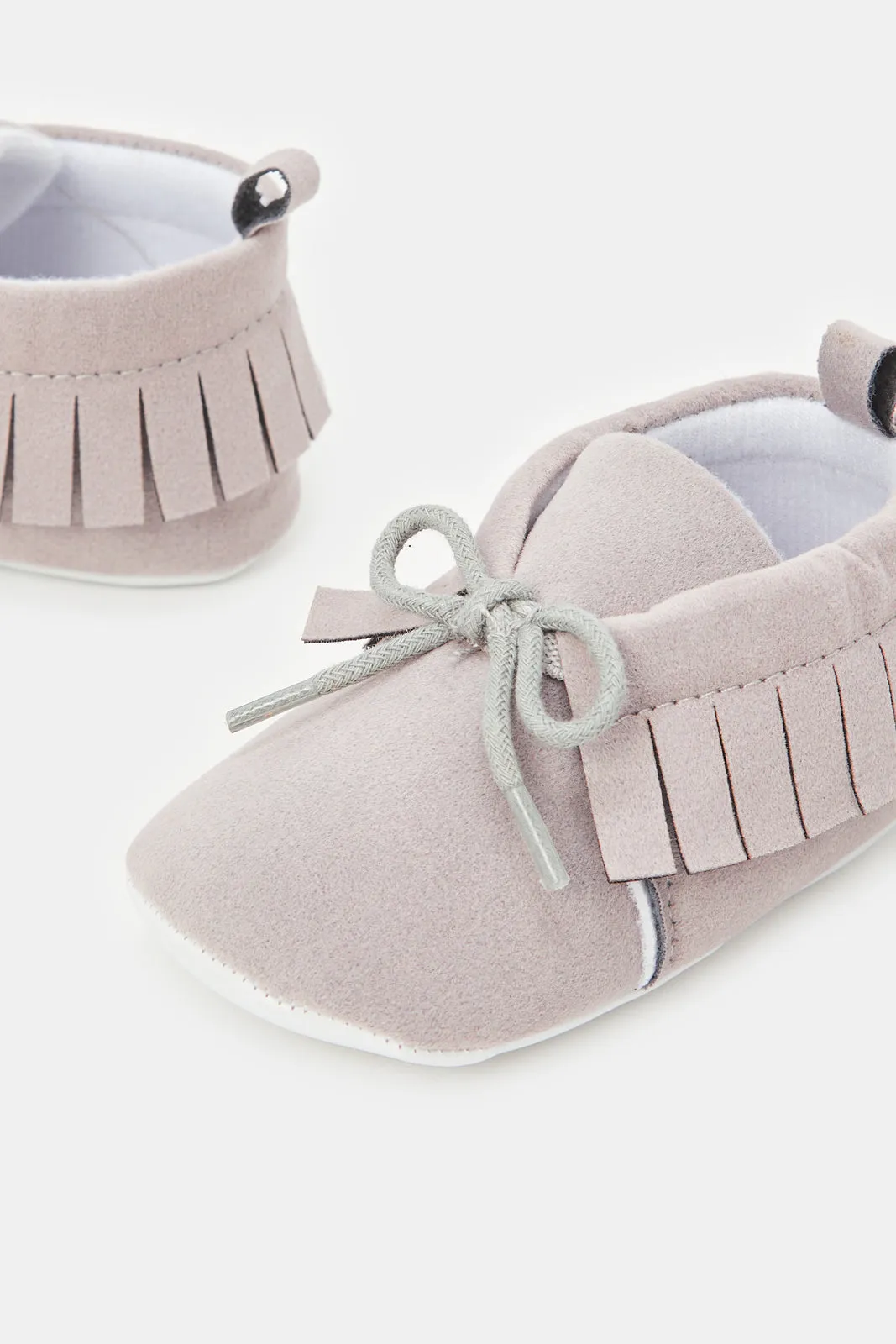 Babies Grey Pram Booties