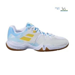 Babolat Shadow Spirit Women's Court Shoes [White/Light Blue]