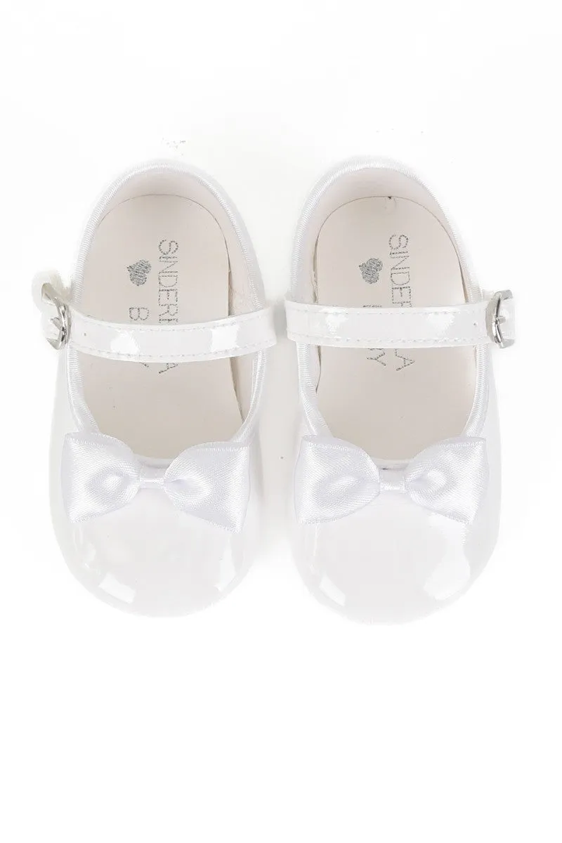 Baby Girls Soft Pre-Walker Shoes - White