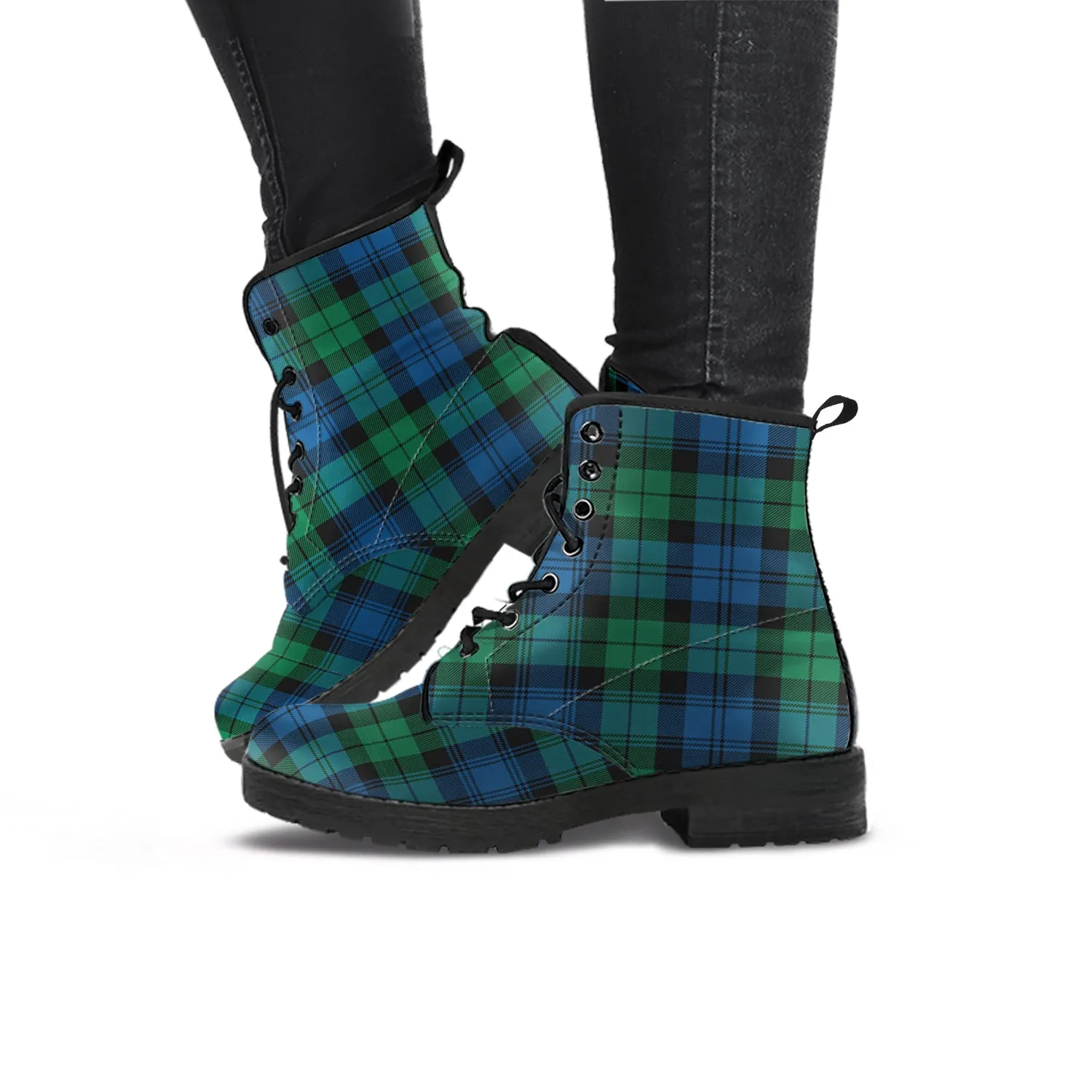 Black Watch Ancient Tartan Leather Boots