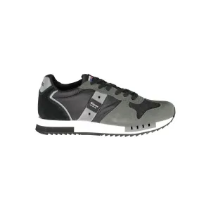 Blauer Classic Black Lace-Up Sport Sneakers