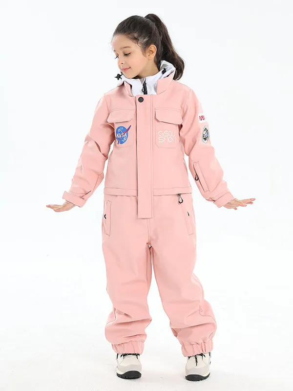 Boy & Girls Unisex Gsou Snow Nasa Space Ski Suit One Piece Snowsuits