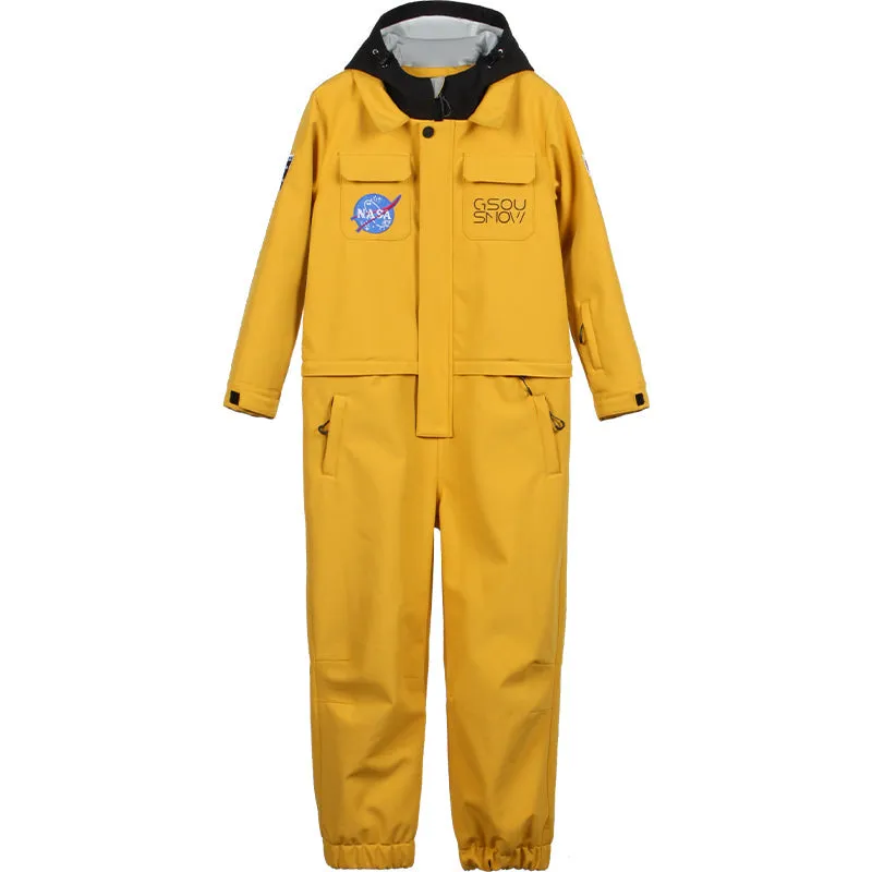 Boy & Girls Unisex Gsou Snow Nasa Space Ski Suit One Piece Snowsuits