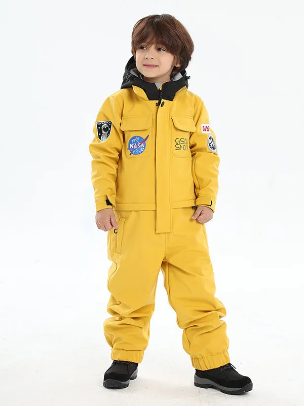 Boy & Girls Unisex Gsou Snow Nasa Space Ski Suit One Piece Snowsuits