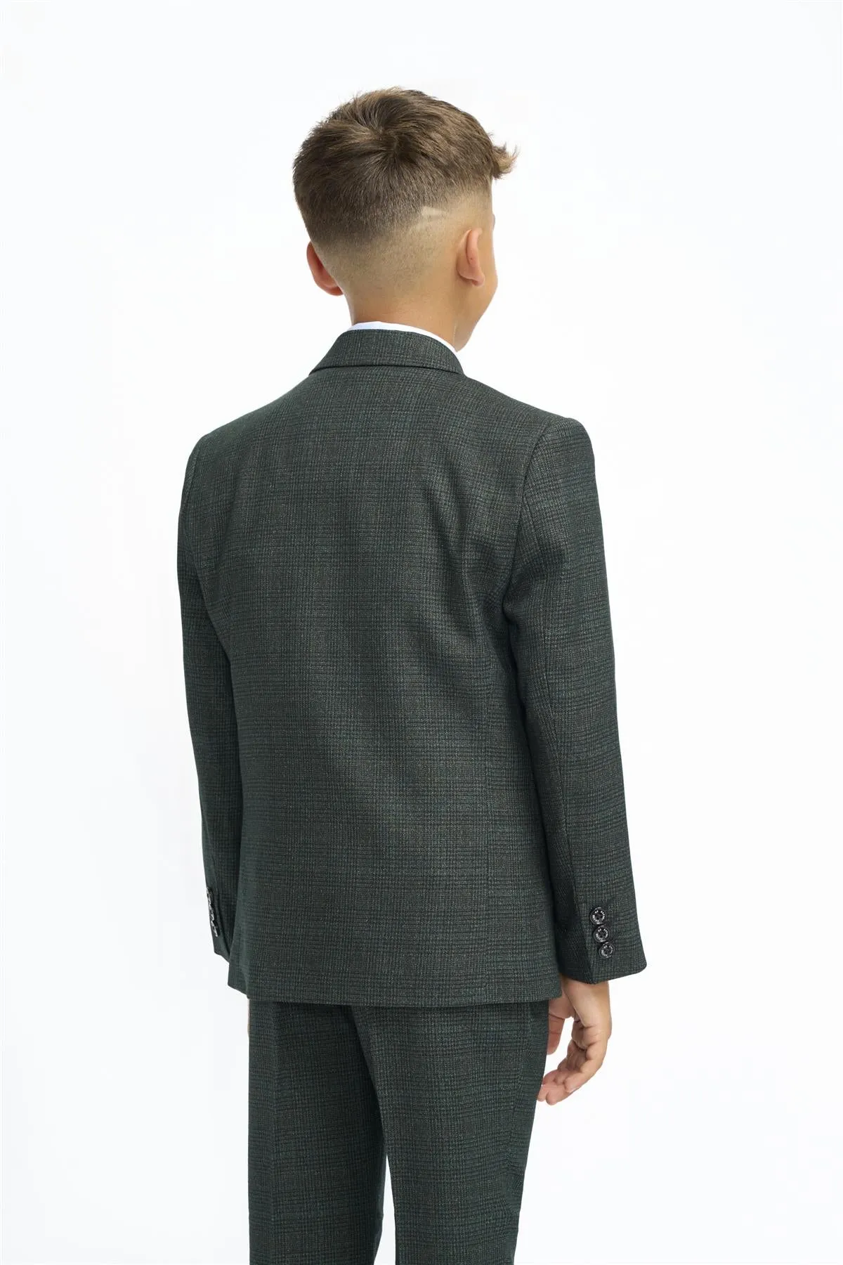 Boys Caridi Olive Three Piece Suit