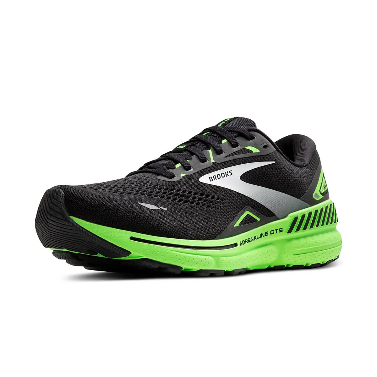 Brooks Adrenaline GTS 23 Mens | Black/green/white