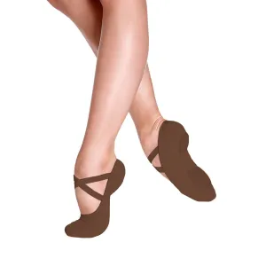 Canvas Ballet Slipper in Mocha