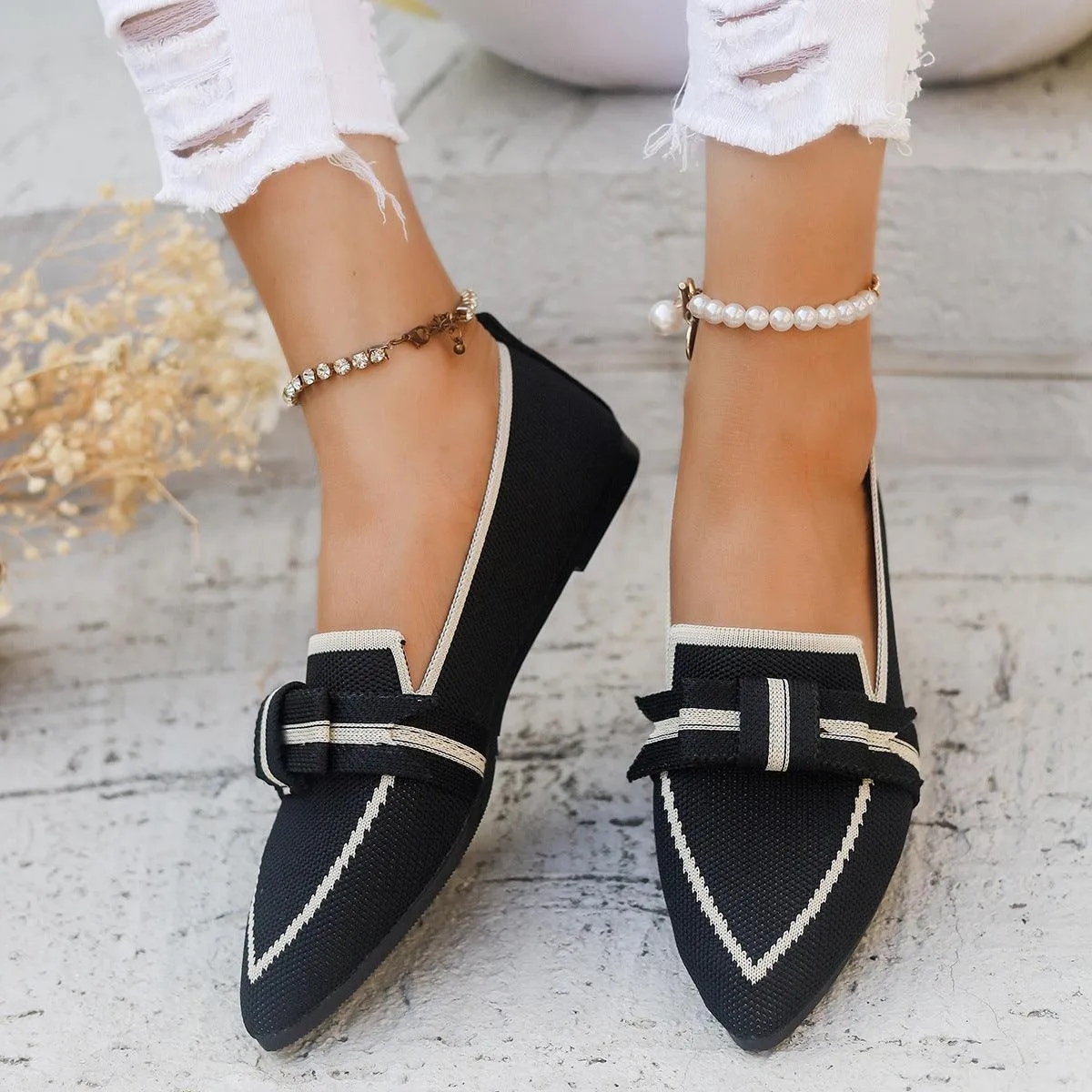 Casual And Comfortable Beautiful Bowknot Popular Element Shoes