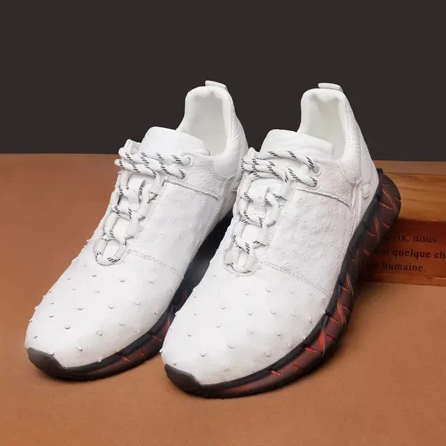 Casual Lace-Up Genuine Leather Sneakers