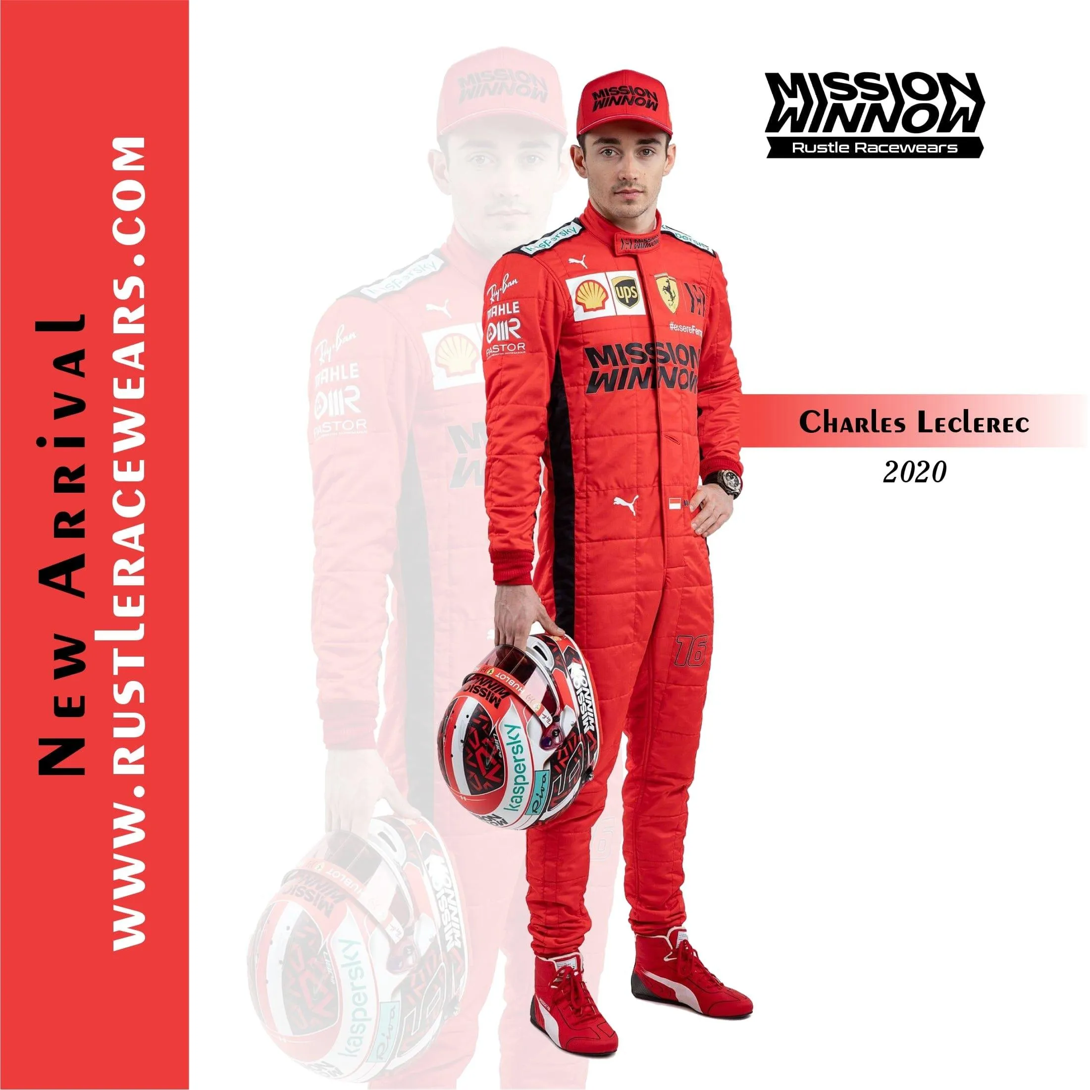 Charles Leclerc 2020 Racing Suit Mission Ferrari F1