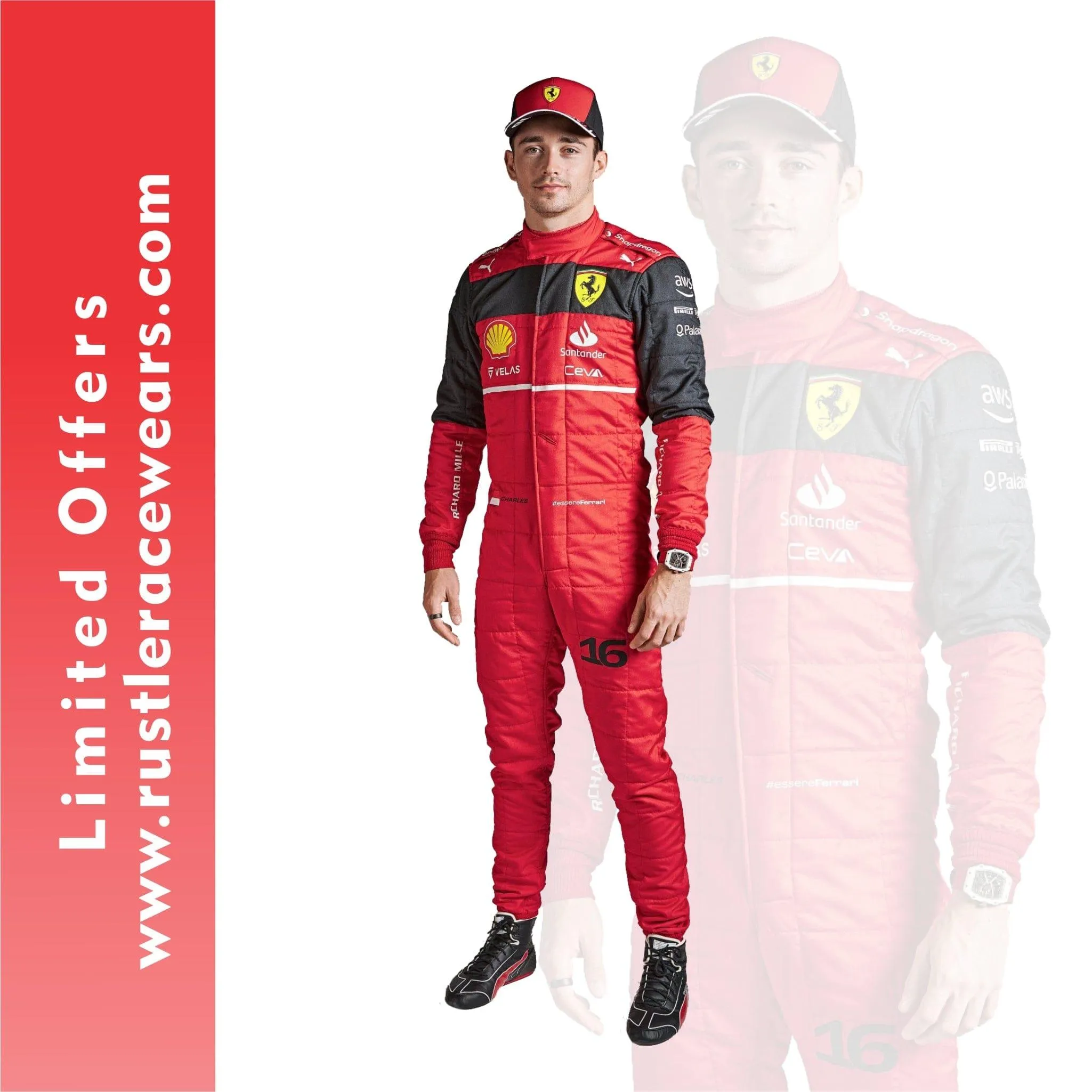 Charles Leclerc 2022 Race Suit Ferrari F1 Replica