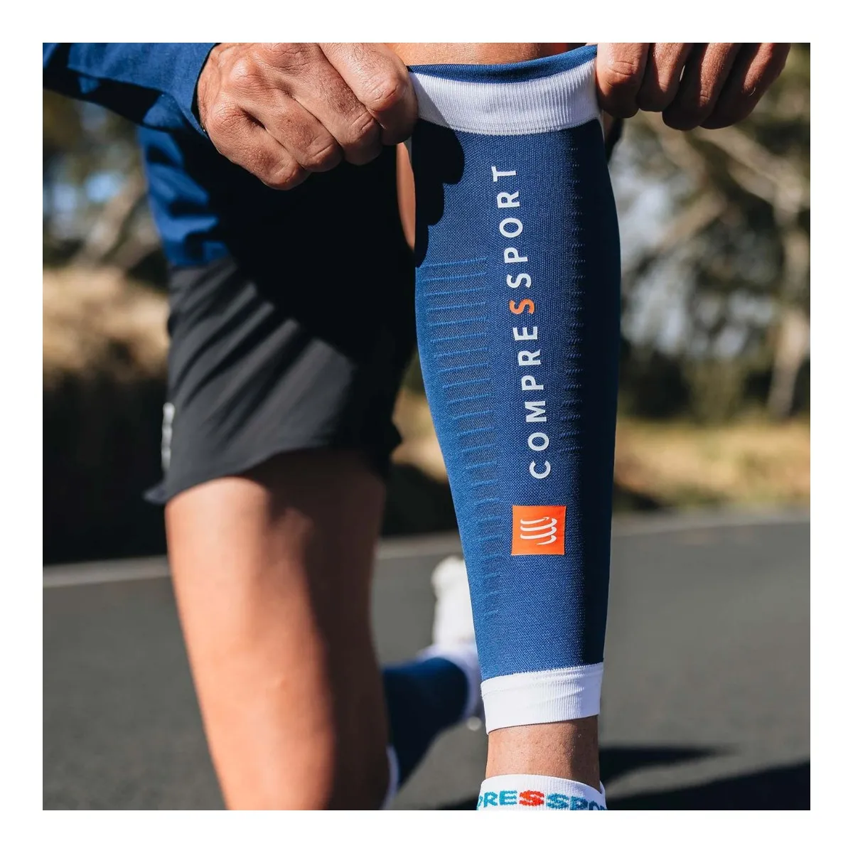 Compression Socks Compressport R2 3.0 Blue White