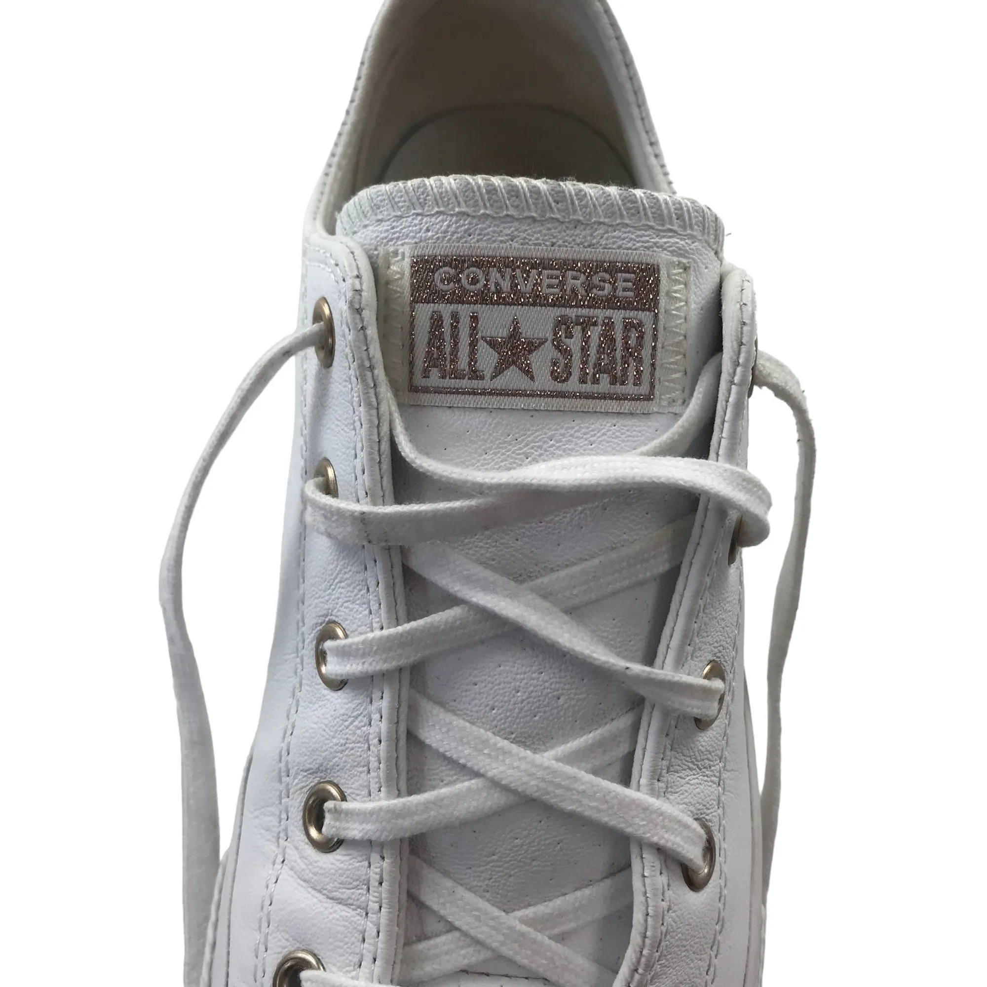 Converse trainers shoe size 3 white leather low tops Chuck Taylor All Star