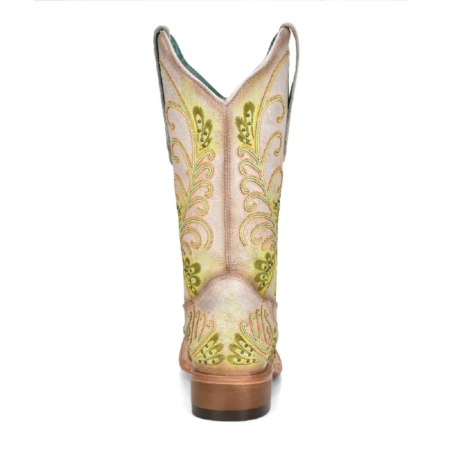 Corral Womens C3967 Green/Neon White Leather Western Cowboy Boots