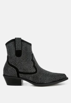 Costello Rhinestones Embellished Cowboy Boots