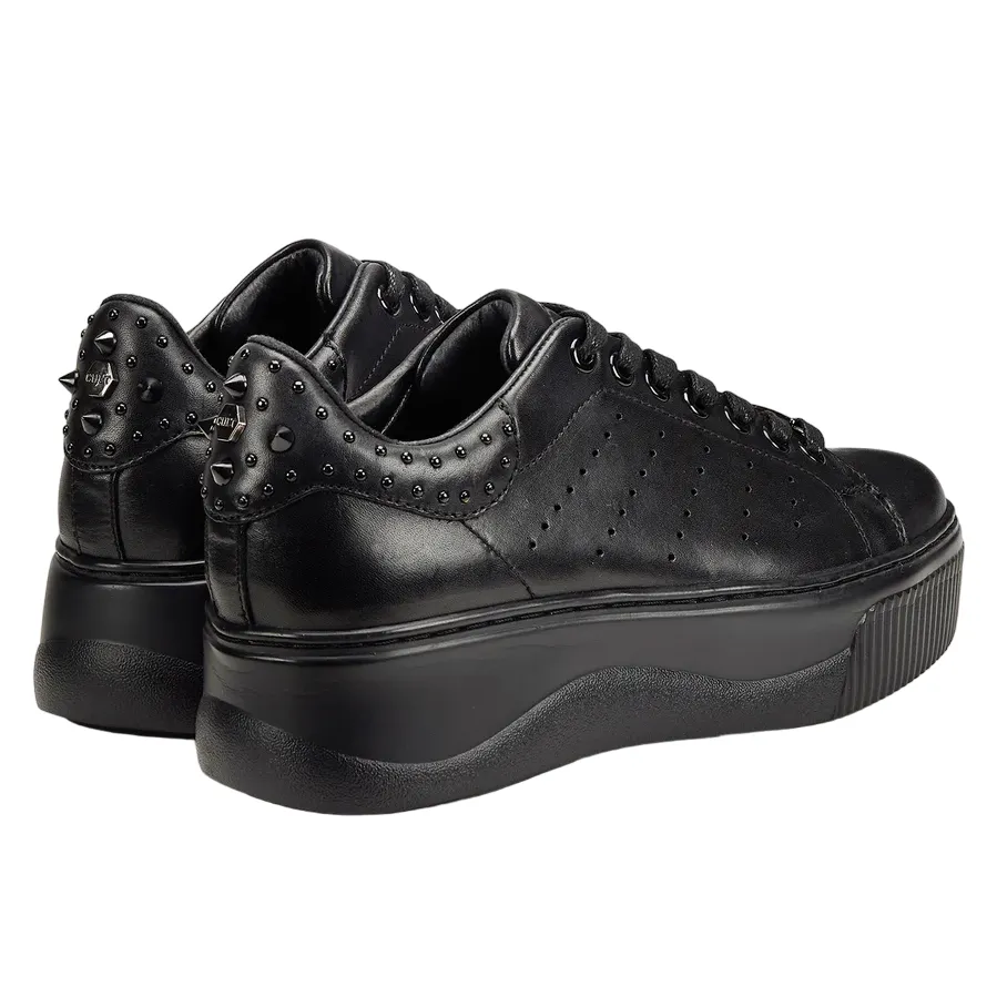 Cult scarpa sneakers da donna in pelle  con borchie Perry 4236 nero