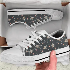 Cute Narwhals Low Top Shoes, Low Top Sneaker, Low Top Canvas Shoes