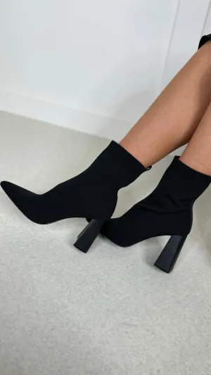 Dani Black Sock Boots