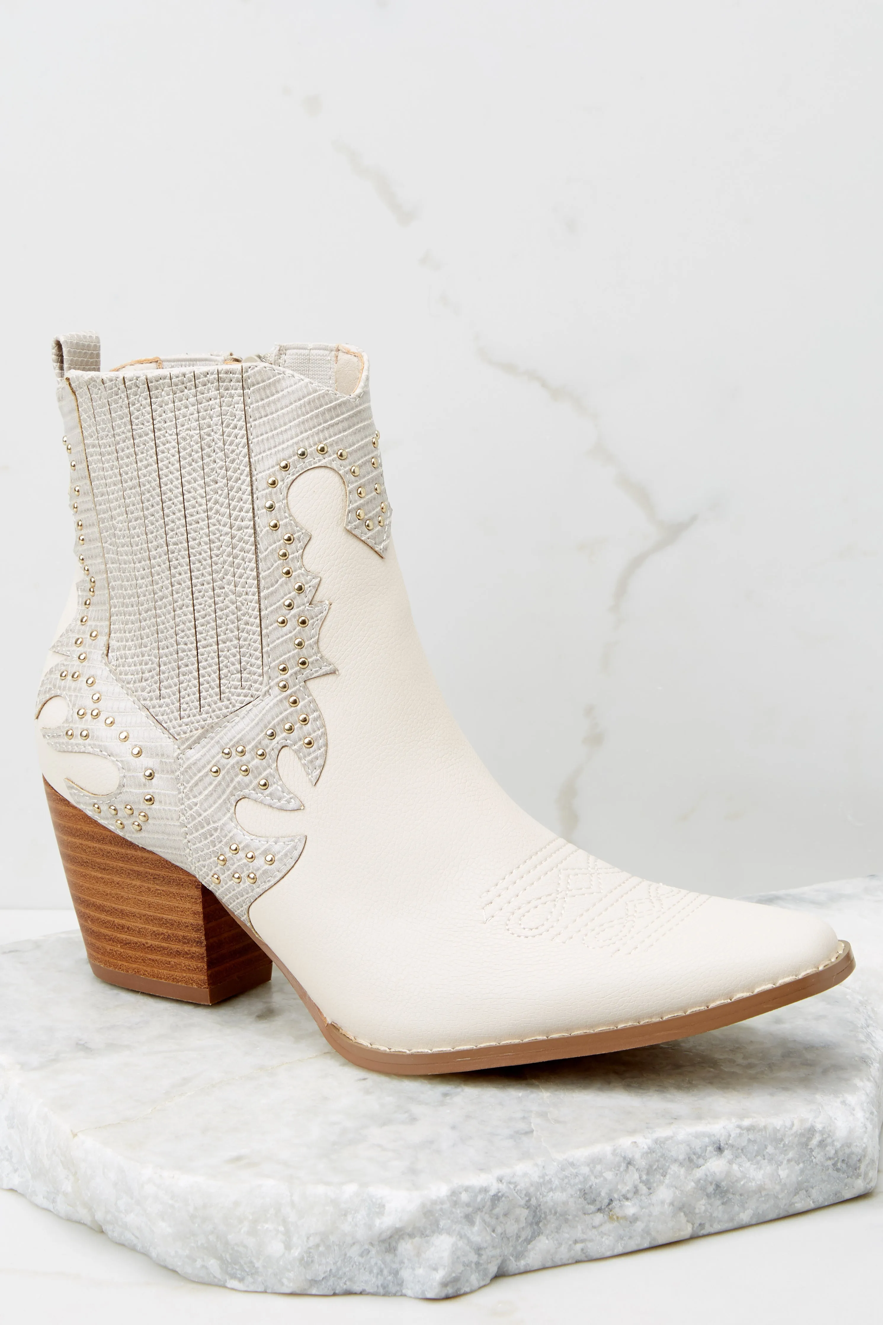 Eliza Off-White Western Boot