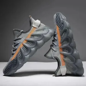 Fashion Sneakers With Wave Sole Cool Sports Shoes Men