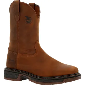 Georgia Mens Carbo-Tec LT Pull On Brown Leather Work Boots