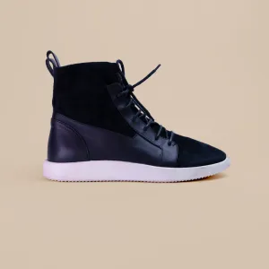 GIUSEPPE ZANOTTI HIGH TOP BLACK SOCK SNEAKERS